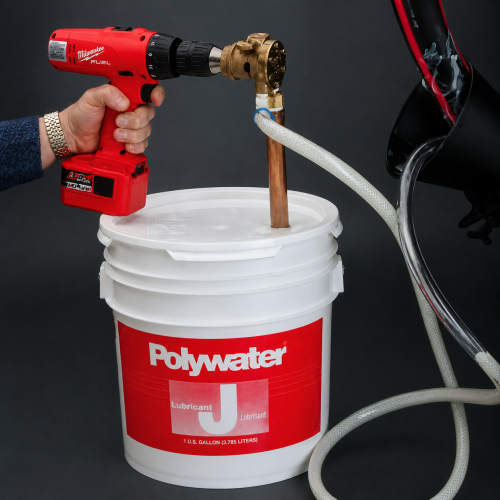 Laadukkaat Työkalut Sähköasentajille - Polywater LP-D5 – Porakonekäyttöinen Pumppu Liukasteille - Vicera Oy