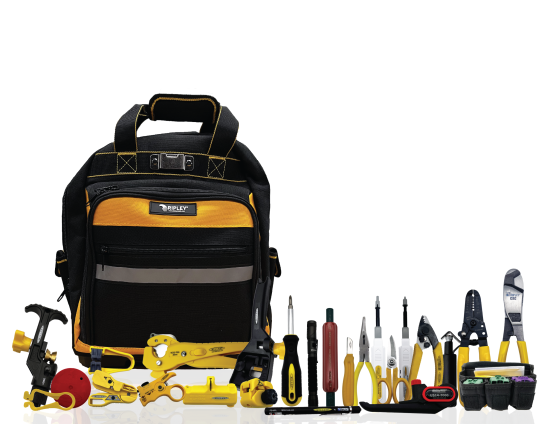 Laadukkaat Työkalut Sähköasentajille | Fiber Backpack Kits – Valokuidun Työkalusarjat Repussa tai Salkussa | Vicera Oy