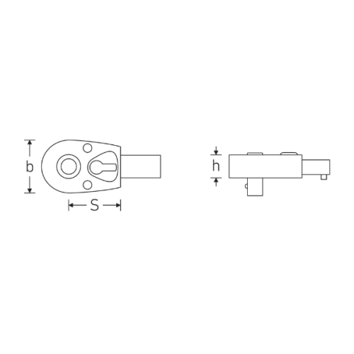 Stahlwille 725QR QuickRelease-Räikkävaihtopää Momenttityökaluille (9 x 12 mm)