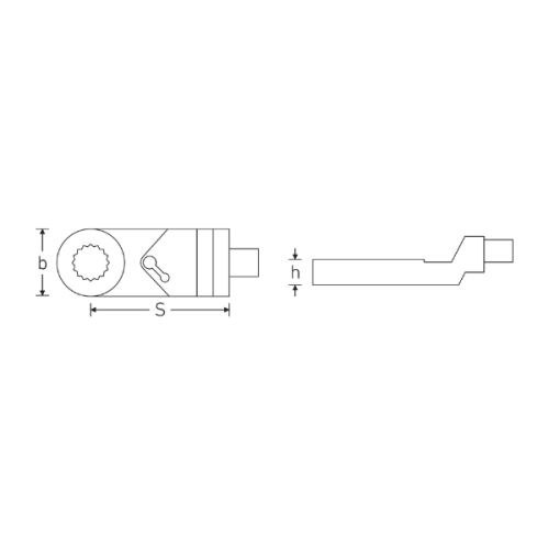 Stahlwille 717 Räikkälenkki Vaihtopää Momenttityökaluille (9 x 12 mm)