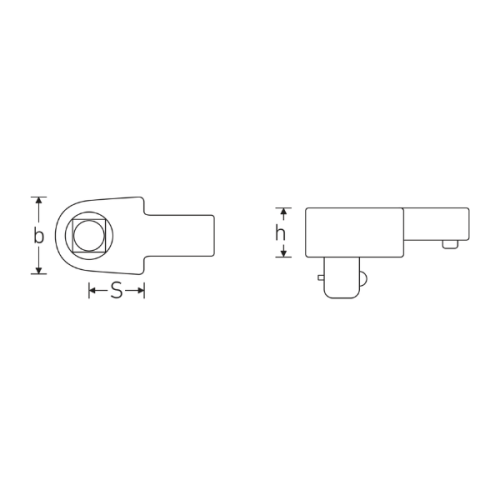 Stahlwille 734 Nelikulmavaihtopää Momenttityökaluille (9 x 12 mm)