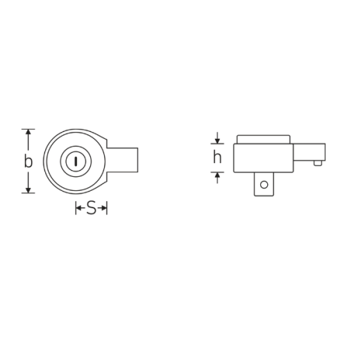 Stahlwille 735 Räikkävaihtopää Momenttityökaluille (9 x 12 mm)