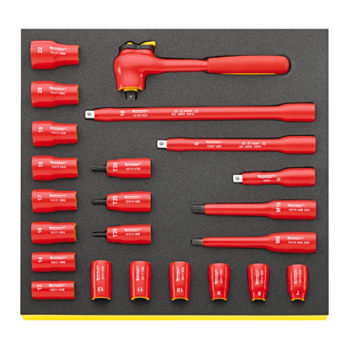 Stahlwille TCS 12171/19/4 VDE 23-osainen VDE-Hylsysarja